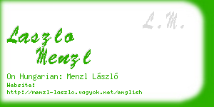 laszlo menzl business card
